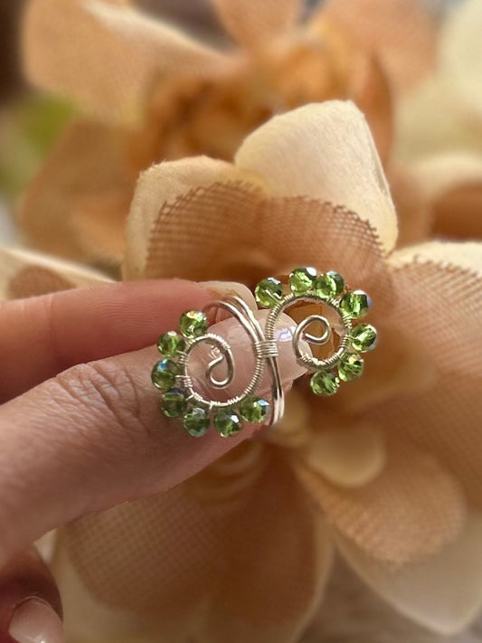 Swirl Silver wire Wrapped Ring