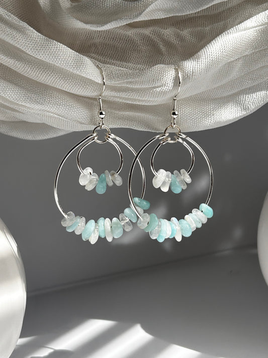 Moonstones Hook Earrings