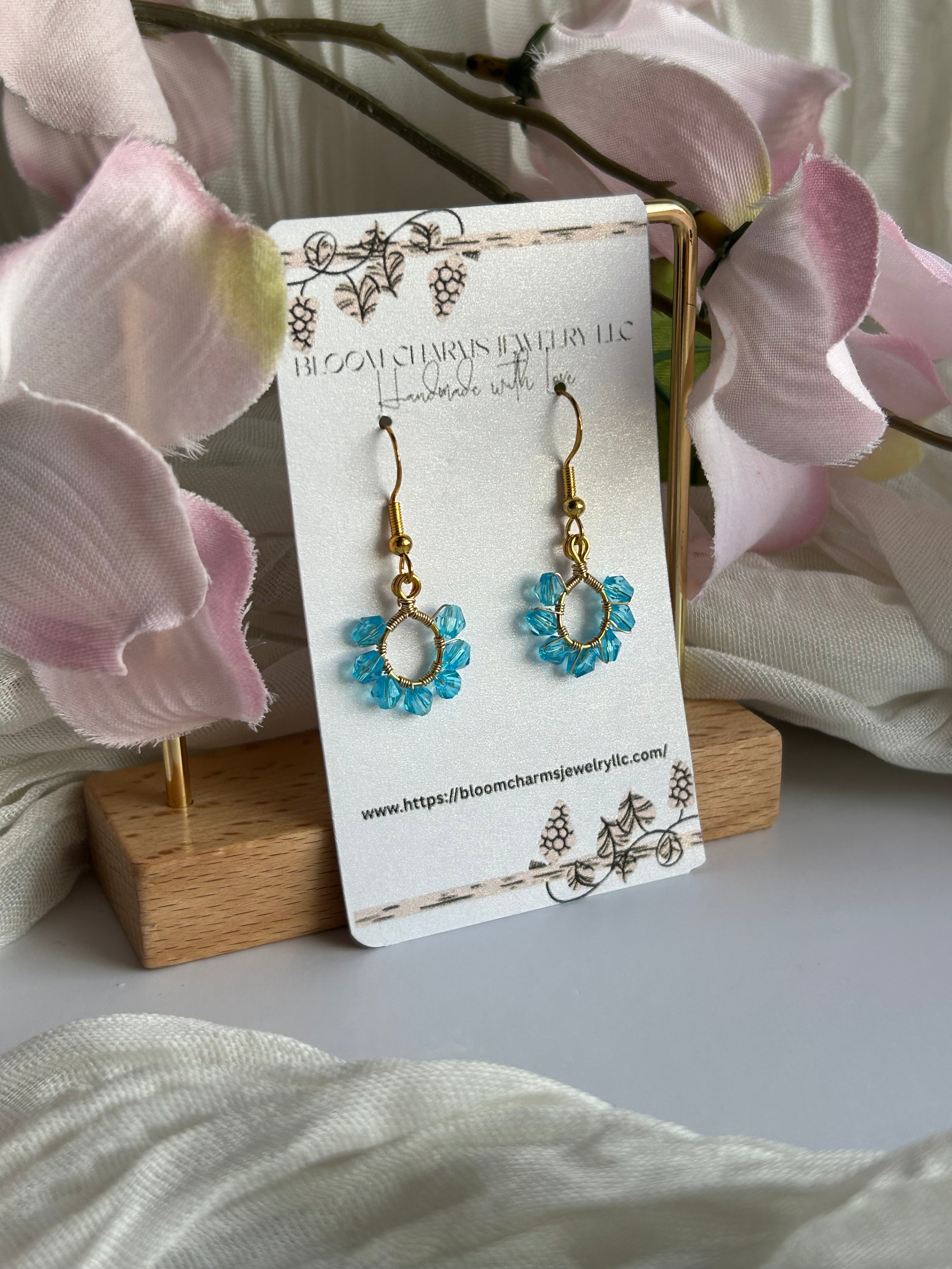 Floral Wire Wrapped Earrings