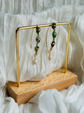 Forests Dew Drop Earrings with a soft, delicate shine. Hypoallergenic, lightweight, 18K gold plated, and non-tarnish for lasting beauty.