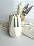 Turquoise Column Earrings.