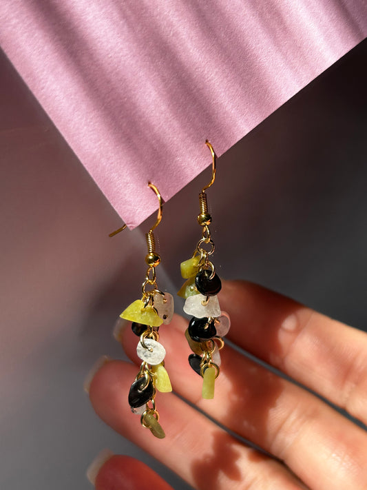 Handmade Chips Gemstone Earrings