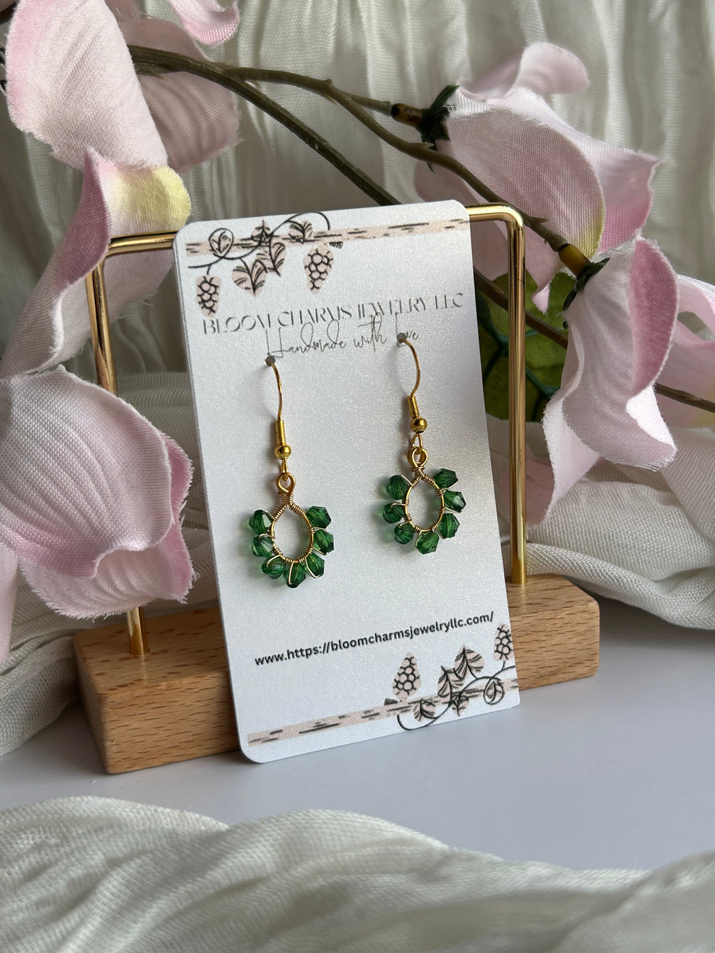 Floral Wire Wrapped Earrings