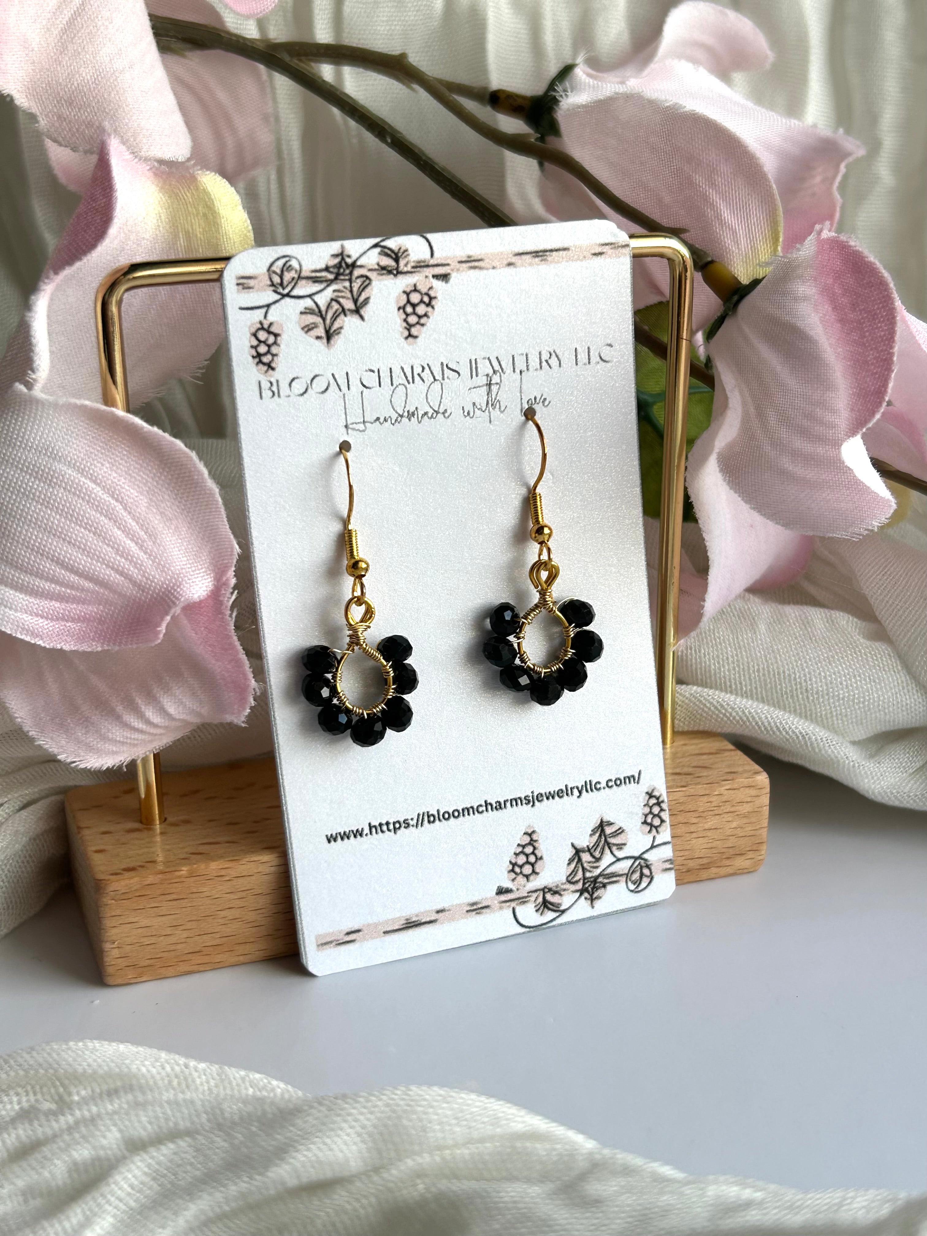 Floral Wire Wrapped Earrings