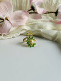 Bloom Pearl Wire Ring. Handmade Adjustable, Crystal beads, one Freshwater Pearl and non-tarnish Wire.