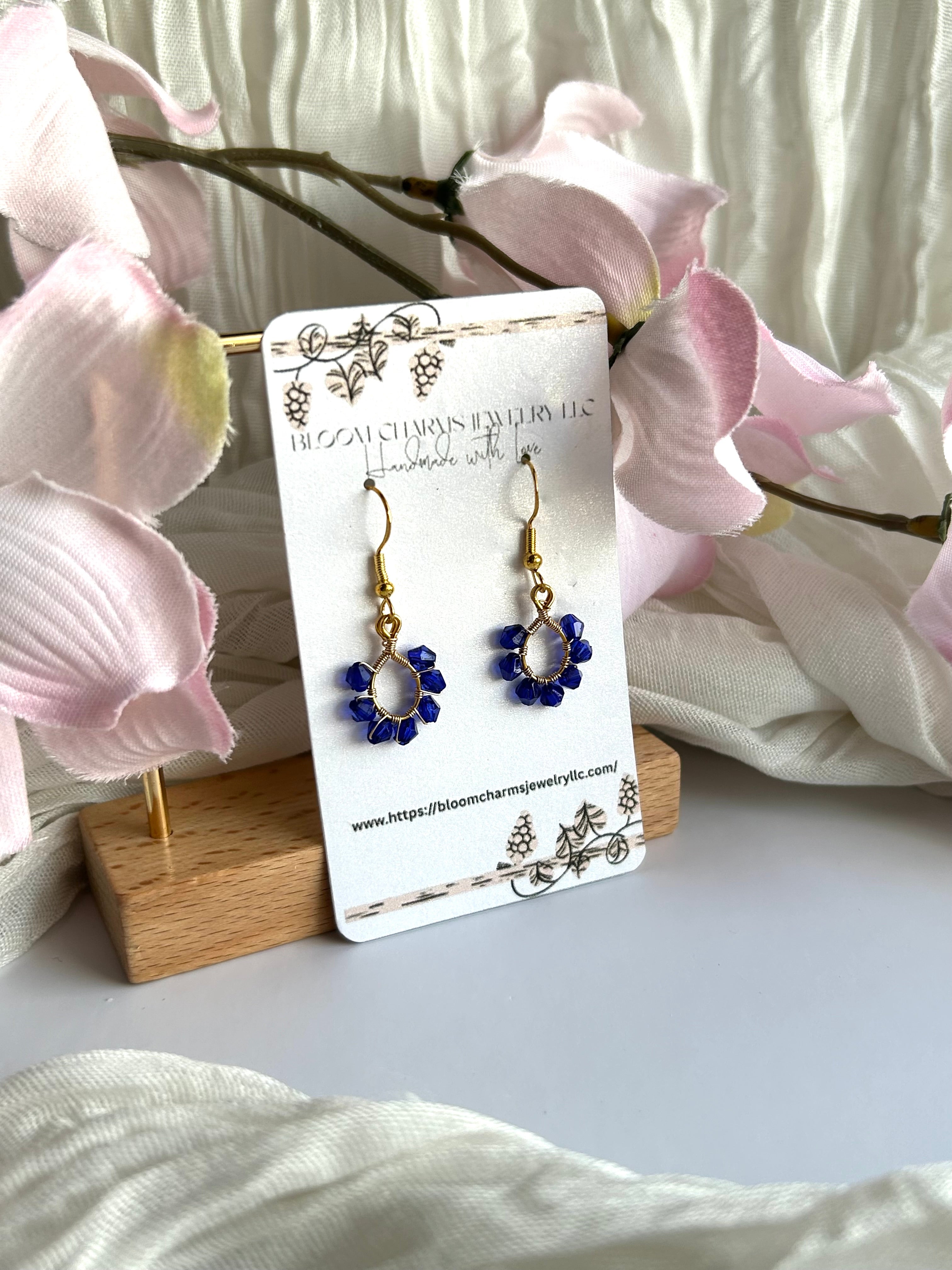 Floral Wire Wrapped Earrings