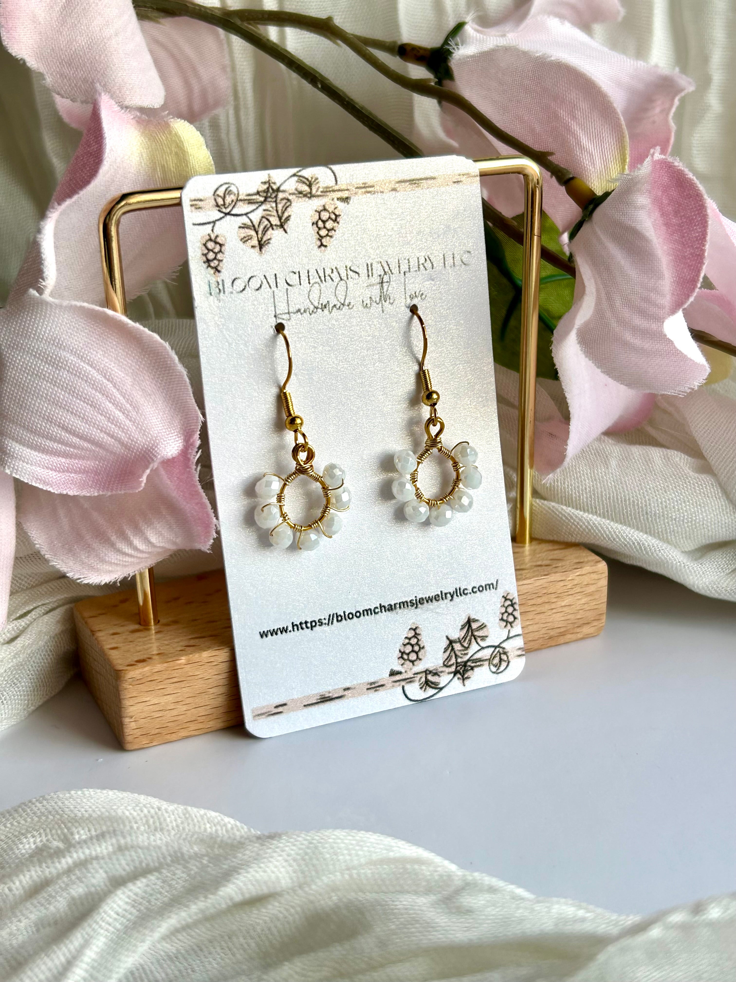 Floral Wire Wrapped Earrings