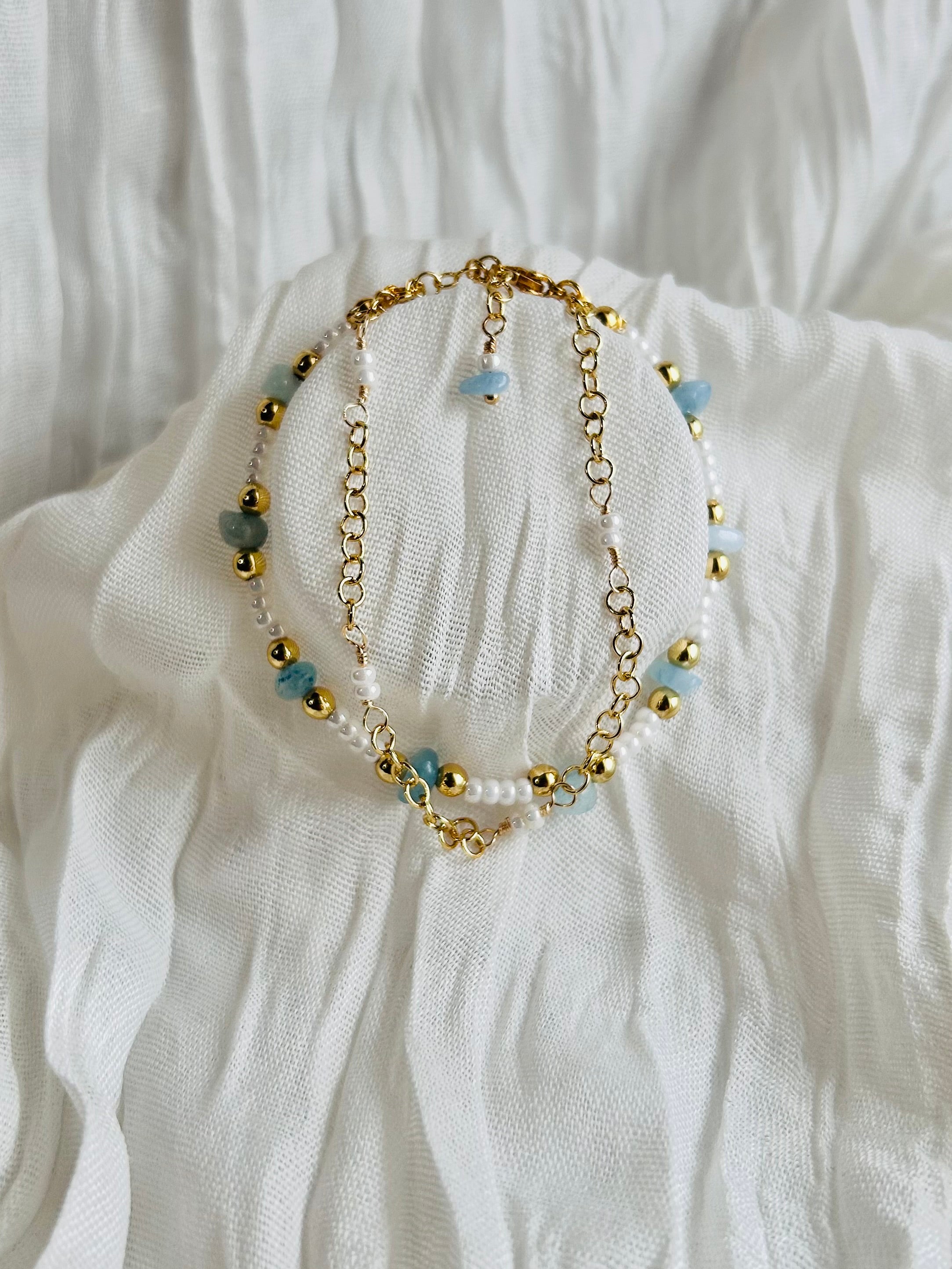 Natural Chip stones Bracelet & Earring set