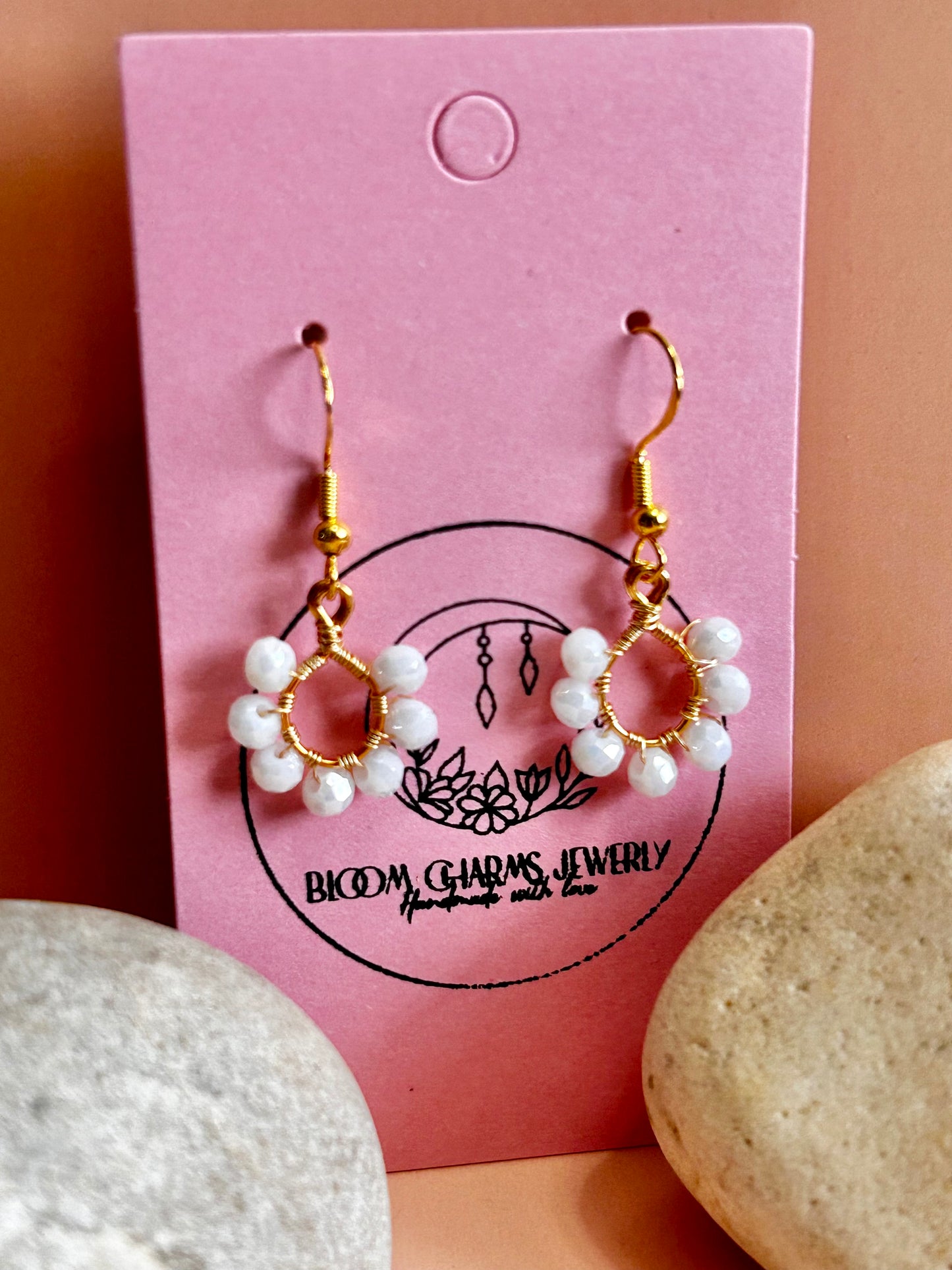 Floral Wire Wrapped Earrings