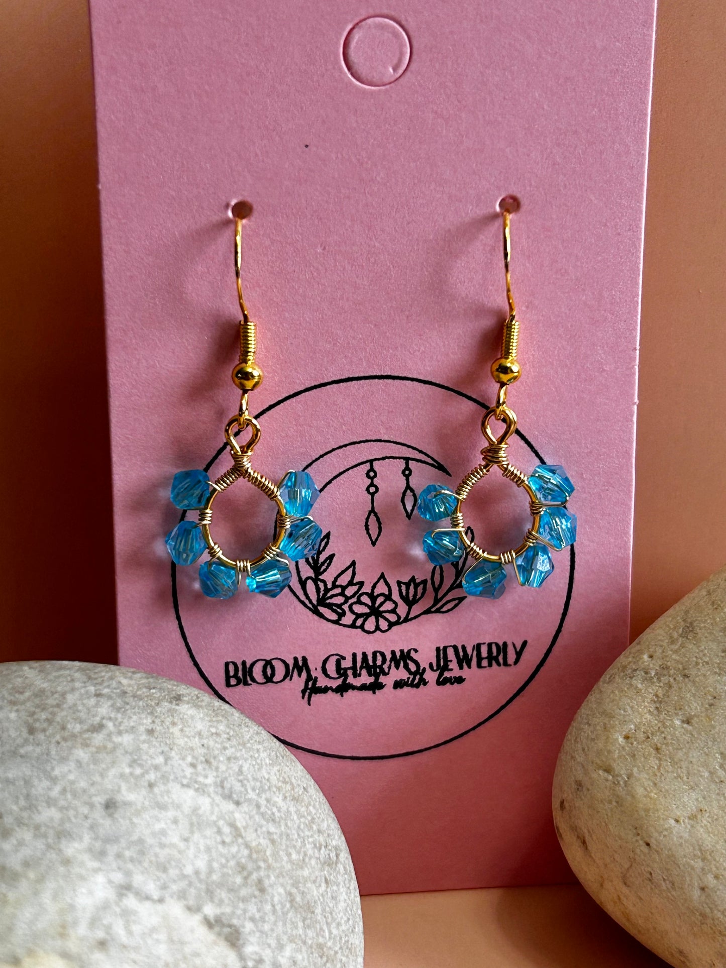 Floral Wire Wrapped Earrings