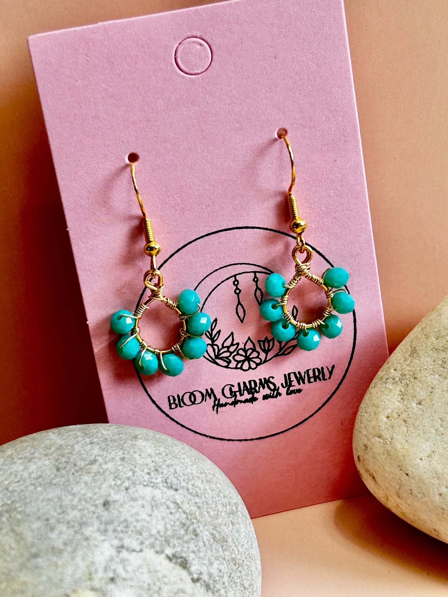 Floral Wire Wrapped Earrings