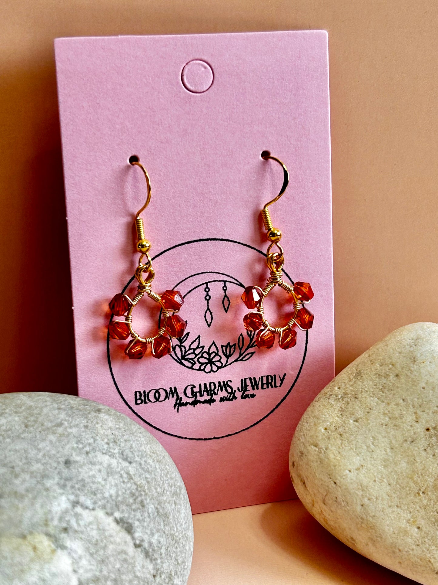 Floral Wire Wrapped Earrings