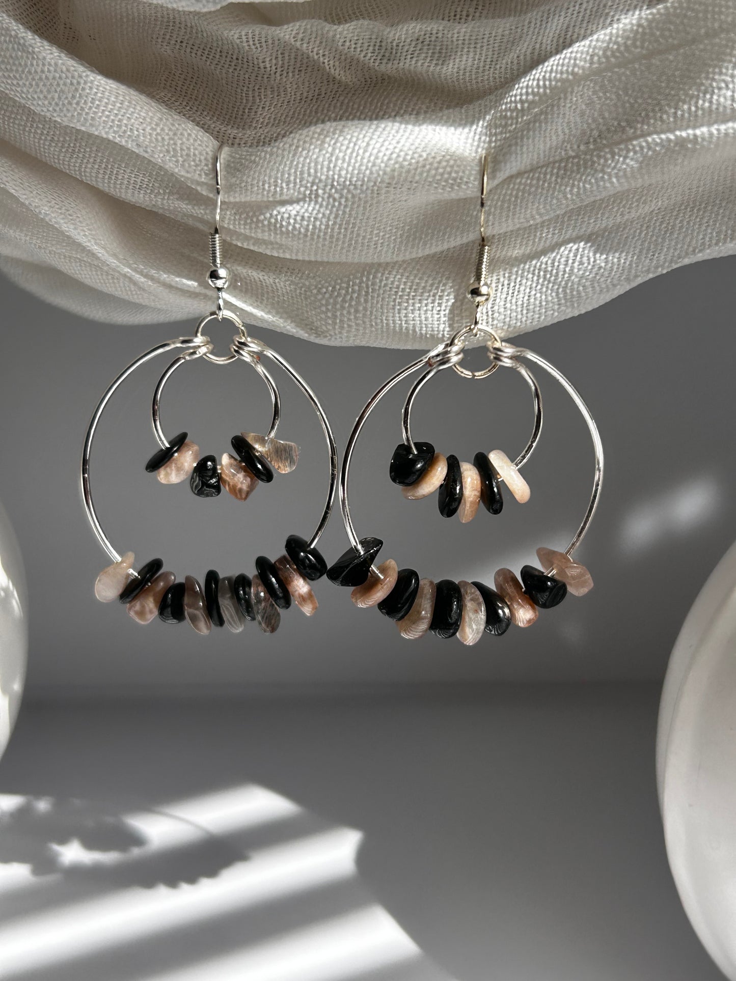 Moonstones Hook Earrings