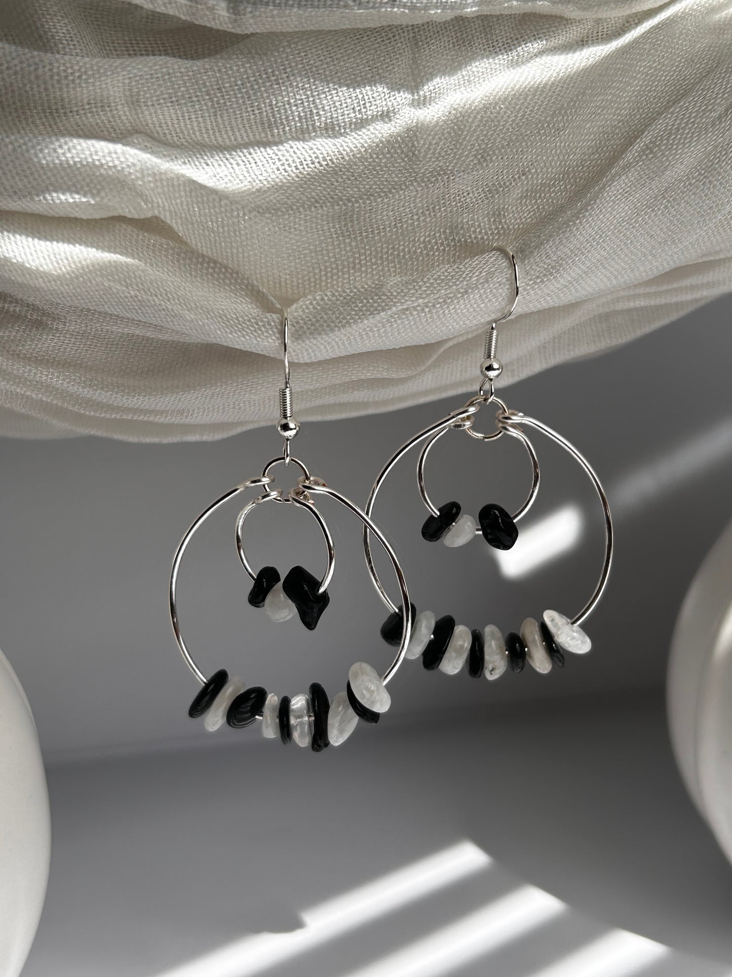 Moonstones Hook Earrings